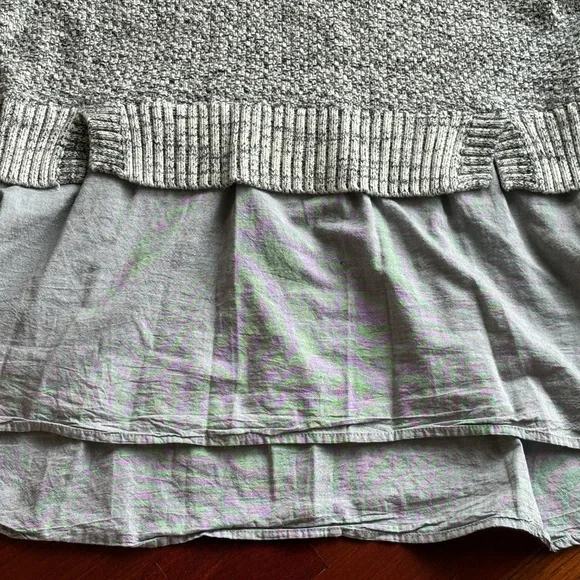 Banana Republic Cotton Blend Knit Sweater with Layered Hem - Picture 7 of 11